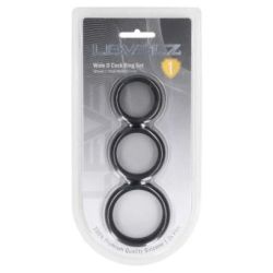 Lot de 3 Cockrings Silicone Wide-O S-L 30-42mm