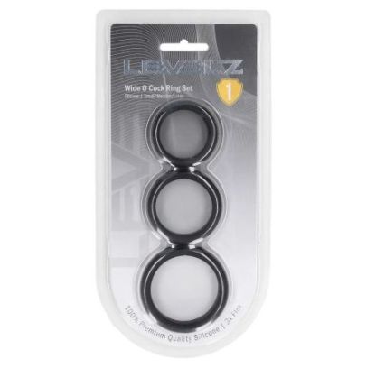 Lot de 3 Cockrings Silicone Wide-O S-L 30-42mm