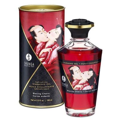 Huile de massage Chauffante Aphrodisiaque - CERISE Ardente 100 mL pas cher