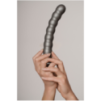Dildo en silicone pour G-Spot avec perles - 20.4x3.1cm - Gunmetal