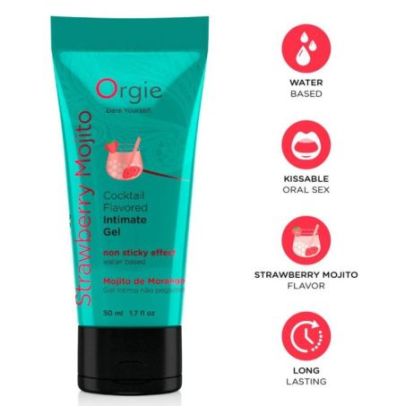 Lubrifiant Aromatisé Cocktail mojito fraise 50ml