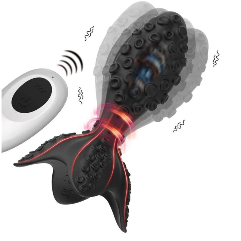 Plug vibrant rotatif Octalux 8 x 4cm