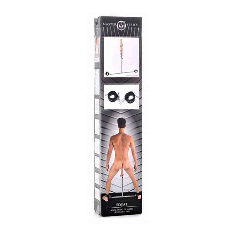Barre de maintien avec menottes de chevilles et Dildo