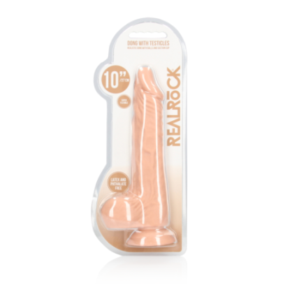 Gode réaliste Chair avec testicules 21.5x4.2cm Realrock
