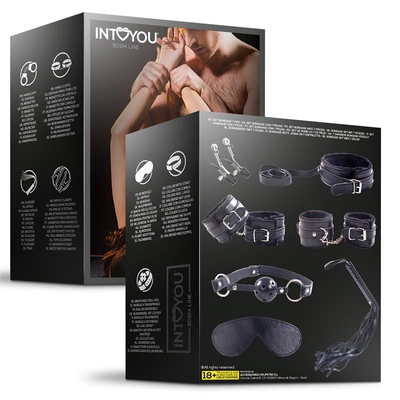 Kit Plaisir Bondage en Fourrure – 7 Pièces Kit Plaisir Bondage en Fourrure – 7 Pièces