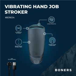 Simulateur de fellation vibrant - Gris foncé Boners