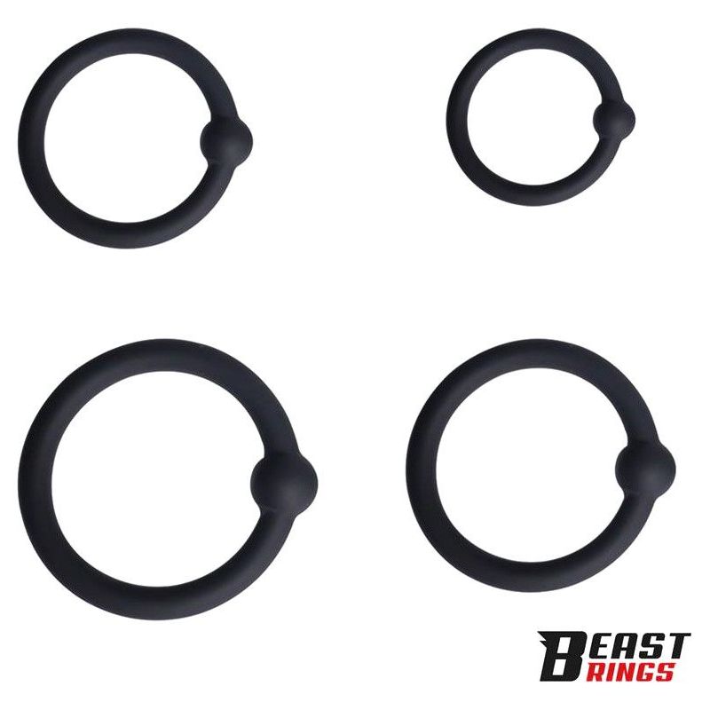 Lot de 4 Anneaux de gland Updick 25-34 mm Noirs