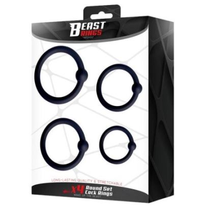 Lot de 4 Anneaux de gland Updick 25-34 mm Noirs