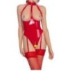 Body ouvert VINYL BODY OPEN Rouge Taille XXL
