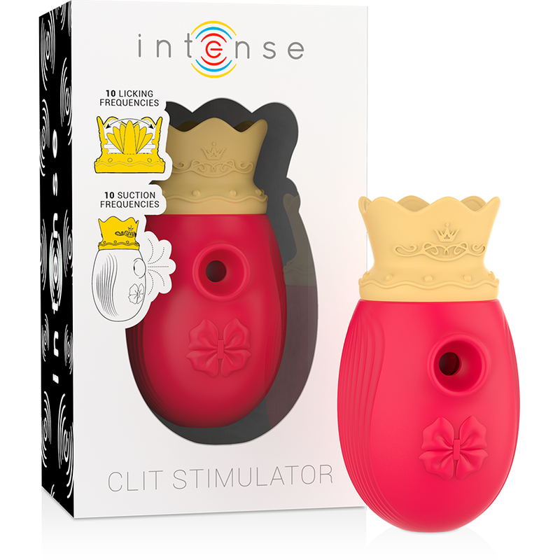 Stimulateur Clitoridien Succion et Léchage 10 Modes Rouge Intense Kiss & Suck