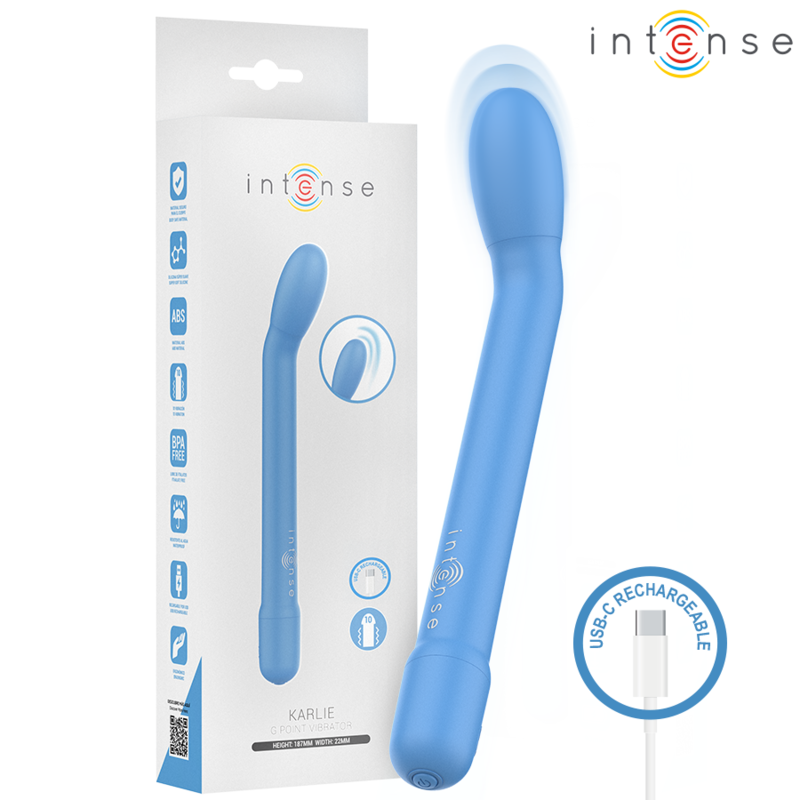 Stimulateur Point G Rechargeable Bleu Intense Karlie