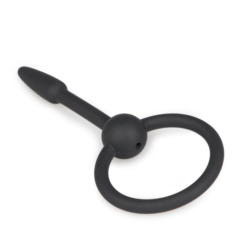 Petit Plug Urétral en Silicone avec Anneau de Retrait