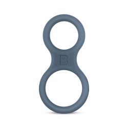 Anneau Pénien et Étireur de Testicules en Silicone Gris – Boners pas cher