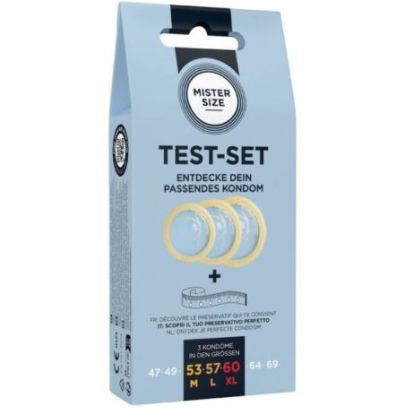 Préservatifs Mister Size Échantillon 3 tailles 53, 57 et 60mm x3