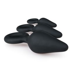 Kit de 3 Plugs Anaux Pointy 10 x 4,5 cm Noir