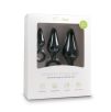 Kit de 3 Plugs Anaux Pointy 10 x 4,5 cm Noir