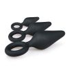 Kit de 3 Plugs Anaux Pointy 10 x 4,5 cm Noir
