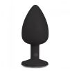 Plug Anal Bijou Diamond 8 x 4 cm Noir