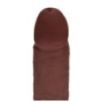 Gode Réaliste Vibrant Courbé Double Densité avec Ventouse – 20,3 cm – Marron