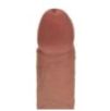 Gode Réaliste Vibrant Courbé Double Densité avec Ventouse – 20,3 cm – Beige