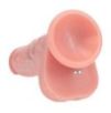 Gode Réaliste Vibrant Va-et-Vient Double Densité avec Testicules – 17,8 cm – Chair