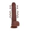 Gode Réaliste Vibrant Va-et-Vient Double Densité avec Testicules – 20,3 cm – Marron Gode Réaliste Vibrant Va-et-Vient Double Densité avec Testicules – 20,3 cm – Marron