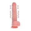 Gode Réaliste Vibrant Va-et-Vient Double Densité avec Testicules – 20,3 cm – Chair