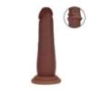 Gode Réaliste Double Densité à Peau réaliste – 15,5 cm – Marron