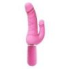 Gode poignée vibrant Dobledick 11 x 3.4cm Rose