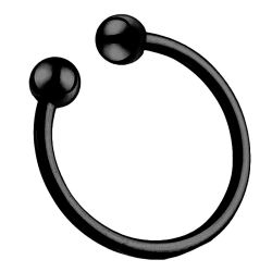 Anneau de gland 2 Boules Open Ball 8mm Noir - 32 mm