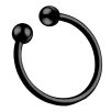 Anneau de gland 2 Boules Open Ball 8mm Noir - 32 mm