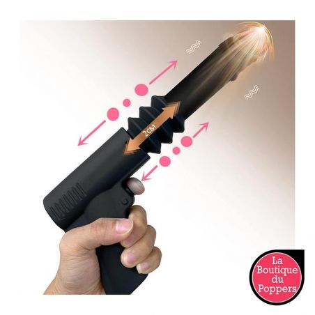 Gode vibrant avec poussée Fuck Gun 10 x 3cm