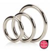Lot de 3 cockrings métal Silver Ring 32 à 50mm Lot de 3 cockrings métal Silver Ring 32 à 50mm