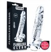 Gode transparent avec Bourses Flawless 16 x 3.5 cm Gode transparent avec Bourses Flawless 16 x 3.5 cm