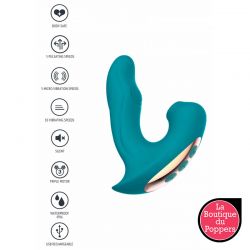 Stimulateur de clitoris et point G Eternal 15cm Turquoise
