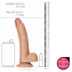 Gode réaliste Curved RealRock 17 x 4.3cm Latino