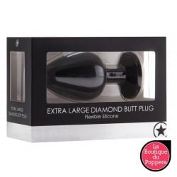 Plug Diamond LARGE – 8 x 4.4 cm Noir