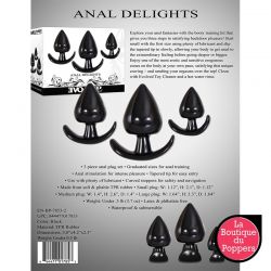 Kit de 3 Plugs Anal Delights Noir