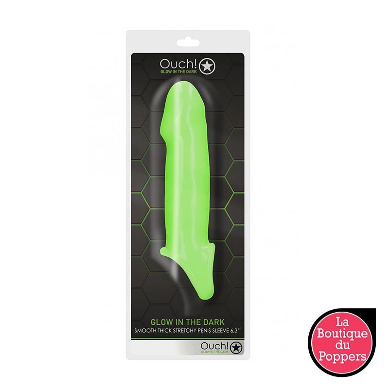 Gaine De Pénis Phosphorescente Ouch - Taille 12 X 4,5 Cm, TPE, Neuf, Pour Homme