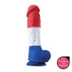 Gode Tricolore 18 x 5cm - La Quéquette du président Gode Tricolore 18 x 5cm - La Quéquette du président