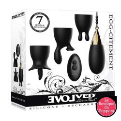 Stimulateur de clitoris Egg-Citement 3 étuis silicone