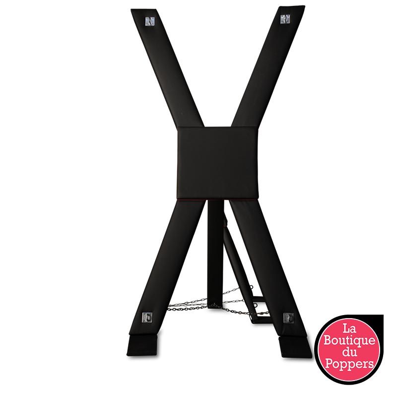 Croix de Saint André BDSM Noir pas cher sur La Boutique du Poppers