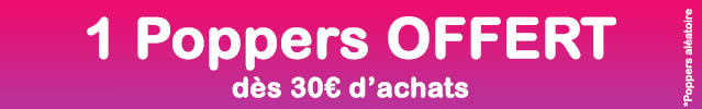 1 poppers offert sur toute la boutique du poppers